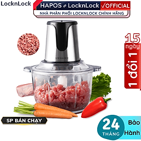 Mua Máy xay thịt Lock&Lock EJM171 2 lít - Hàng chính hãng  4 lưỡi dao  cối thủy tinh cao cấp  2 cấp độ xay - Hapos