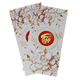 Bao Lì Xì Năm Mới Hoa Sen Trắng - Chúc Thọ (10 Cái)