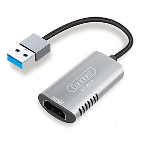 Cáp HDMI to USB 3.0 Video Capture Earldom ET-W17 - Hỗ Trợ Live Stream, Ghi Hình Từ Điện Thoại, Camera, PS4, XBOX - Hàng Chính Hãng