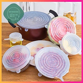 Mua 6 màng bọc thực phẩm silicon bền  đẹp  đậy thức ăn  bảo quản đồ ăn tiện ích  thông minh