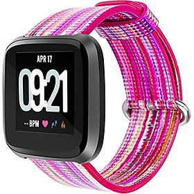 〖Follure〗Woven Nylon Pattern Replacement Band Strap+Film+ TPU Cover For Fitbit Versa Lite