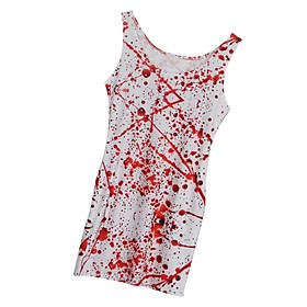 3D Graphic Print Bloody Bodycon Dress Scary Halloween Costume Fancy Dress