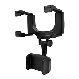Universal Car Rearview Mirror Mount Stand Holder Cradle For Cell Phone Black