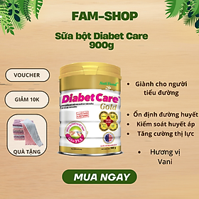 Combo 4 hộp Sữa Bột Diabet Care Gold 900g dinh dưỡng cho người tiểu đường 