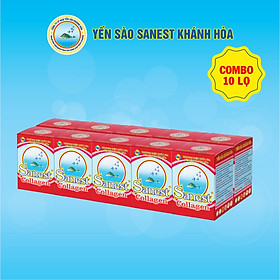 Combo 10 lọ Nước Yến sào Khánh Hòa Sanest Collagen đóng lọ 70ml - 770