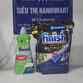 Combo Viên rửa bát Finish eco 40 viên + Bóng finish hữu cơ 400ml