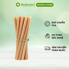 Mua 50 ỐNG HÚT BÃ MÍA/ VỎ TRẤU PHI 12 KHÔNG PE size trà sữa  - không tan trong nước thân thiện môi trường