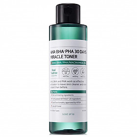 Nước Hoa Hồng Ngừa Mụn Some By Mi AHA-BHA-PHA 30 Days Miracle Toner 150ml