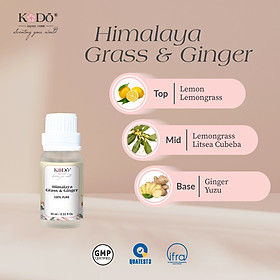 Tinh Dầu Nước Hoa Nguyên Chất Kodo Himalaya Grass & Ginger Chanh Sả Gừng - Làm Thơm Phòng, Không Gian, Quần Áo - Essence Collection - 10/50/100/500ml