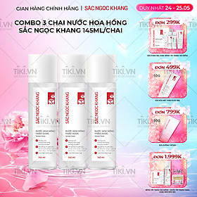 Combo 3 Chai Nước Hoa Hồng Sắc Ngọc Khang 145ml