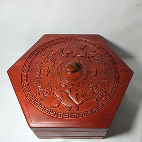 Mua KHAY ĐỰNG BÁNH MỨT KẸO CÁ CHÉP GỖ HƯƠNG SIZE TO