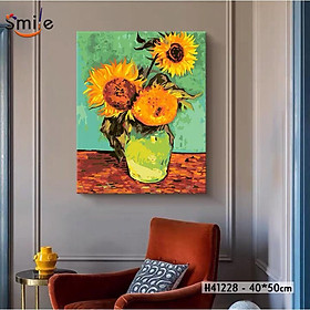 Mua Tranh số hóa cao cấp tự tô màu theo số Smile cho người lớn Hoa hướng dương H41228-4050