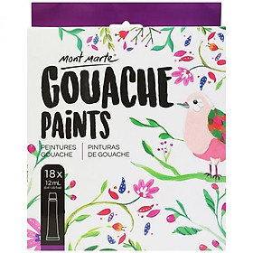 Bộ 18 Màu Vẽ Gouache Mont Marte 12 ML PMHS0029