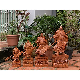 Mua Tượng quan công gỗ hương đá kt cao 30×13×9cm