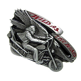 Western Motorcycle Biker Metal Motor Ride The Wind Eagle's Wing Belt Buckle