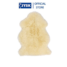 Thảm | JYSK Kejserlind | lông cừu | màu tự nhiên | D80xR50cm
