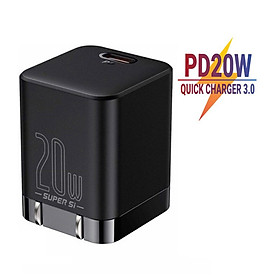 Mua Cốc sạc 20W Baseus Super Si Pro chân dẹt 1 cổng Type-C chất liệu cao cấp nhỏ gọn - Hàng chính hãng