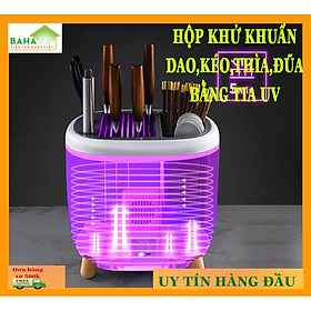 HỘP KHỬ KHUẨN DAO, KÉO, THÌA, ĐŨA BẰNG TIA UV "BAHAMAR" có LED-UV diệt khuẩn bằng đèn, đều chiếu xạ cho bộ đồ ăn từ trong ra ngoài, làm cho bạn bộ đồ ăn đảm bảo vệ sinh hơn.