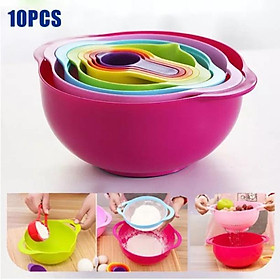 Bộ rổ trộn cầu vồng 10 món cho nhà bếp