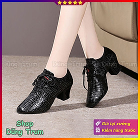 GIÀY KHIÊU VŨ OXFORD CAO CẤP DA VÂN ĐÁ 5CM NHẢY DANCESPORT SIÊU ĐẸP KV27