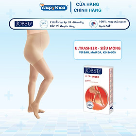 Vớ Y Khoa Siêu Mỏng JOBST UltraSheer - Vớ Bầu, Màu Da, Kín Ngón, Áp Lực 20-30mmHg (Tất Y Khoa)