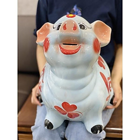 Lợn,Heo sứ tiết kiệm ngậm tiền chuẩn loại1 sứ Bát Tràng(size đại và size nhỡ)