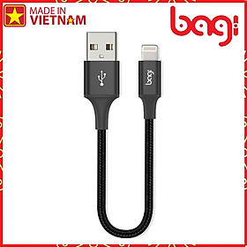 Mua Cáp dù sạc nhanh Lightning Bagi dài 20cm IS20 màu đen - Hàng chính hãng