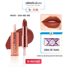 Son Thỏi Lì Mịn Chotto Matte Yumeisakura Cam Nâu Đất Bronze Orange Pink Lipstick YMS16 3.5g