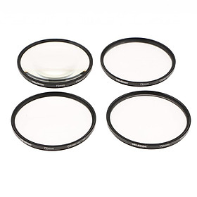 72mm +1+2+4+10 Close Up Macro Lens Filter Kit With Bag For Canon Nikon Sony DSLR