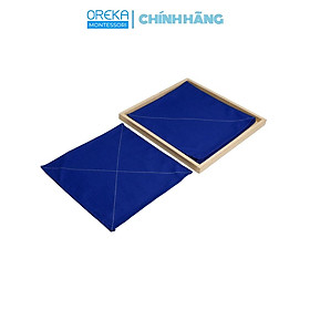 Đồ chơi trẻ em Oreka Montessori Bộ giáo cụ Gấp khăn - 0221900