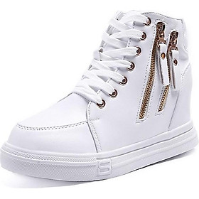 Giày sneaker nữ,thiết kế đơn giản dể phối đồ và êm chân, tăng chiều cao 6cm-0700