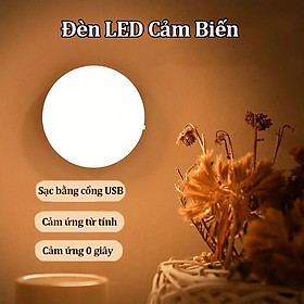 Đèn Cảm Ứng Chuyển Động, Đèn Led Dán Tường Cảm Biến Thông Minh Không Dây Dán Tủ Quần Áo, Cầu Thang, Phòng Ngủ