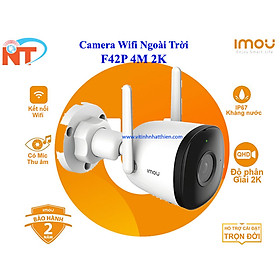 Camera Wifi IMOU Ngoài Trời F42P H265 2022 Tặng Phíc Cắm Âm - Hàng Chính Hãng