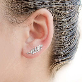 Bông tai nhỏ xinh hình lá nhiều mẫu màu vàng bạc cá tính năng động dành cho nữ - BT4K TASA khuyên tai bánh bèo