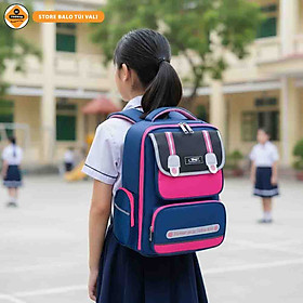 Balo học sinh nữ cao cấp chống nước TNBags Smart Pink TN.B 3112 – Ba lô bé gái thời trang tiện dụng, chống gù êm ái!