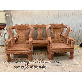 Mua bộ bàn ghế minh quốc triện gỗ hương đá tay 12
