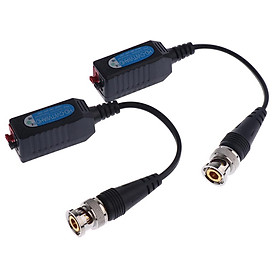 HD Video Balun,Mini Passive Transceivers Coax BNC Gold Plated Connector for