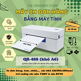 Mua Máy in nhiệt QR-488BT (Khổ A6) kết nối Bluetooth In Đơn Hàng bằng Điện Thoại trên sàn TMĐT  Tem  Nhãn  Mã Vạch  ĐVVC