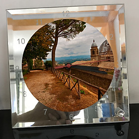 Mua Đồng hồ thủy tinh vuông 20x20 in hình Church - nhà thờ (137) . Đồng hồ thủy tinh để bàn trang trí đẹp chủ đề tôn giáo