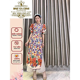 Áo dài xuân cách tân cao cấp_ tặng kèm mấn