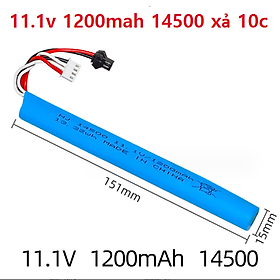 Mua Pin Tròn 14500 11.1v 1200mah xả 10c Súng Nerf - Súng Đạn Mềm - Súng Nước Thiết Bị Điện Tử