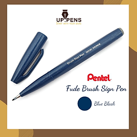 Bút lông đầu cọ viết calligraphy Pentel Fude Touch Brush Sign Pen - Màu xám xanh (Grey Blue)
