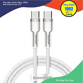 Mua Cáp sạc siêu nhanh 100W Baseus Cafule Series Metal Data Cable Type-C to Type-C (100W) - Hàng chính hãng