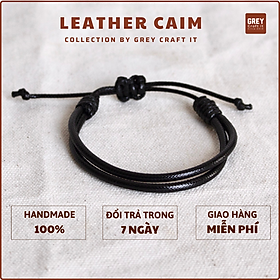Vòng tay Caim Dây Da Độc Lạ Chống Nước  | Leather Style Minimal Unisex | Handmade 100%