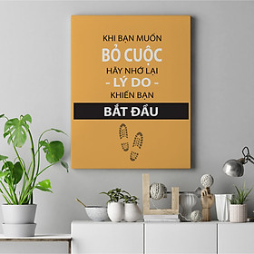 Mua Tranh canvas sologan văn phòng tạo động lực làm việc Nhiều mẫu lựa chọn  vải canvas căng khung gỗ    có sẵn đinh móc treo tranh dễ dàng