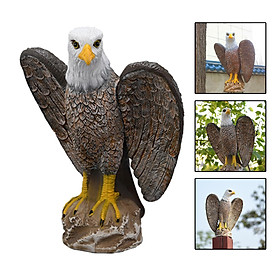 Fake Eagle Decoy Statue Garden Defense Pest Bird Repellent Against Deterrent