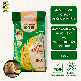 Gạo Đài thơm ĐT8 Mr. Bo túi 5kg thơm nhẹ, ngọt dẻo mềm cơm
