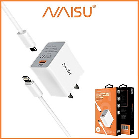 Mua Củ sạc nhanh Naisu Type-C PD 20W và cáp sạc Types-C cho điện thoại ID – 1815 - Hàng nhập khẩu - W/ LIGHTNING