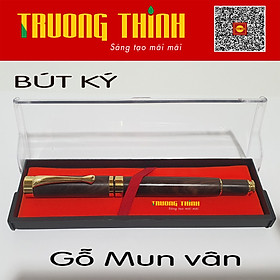 Bút Ký Gỗ Mun Vân Cao Cấp Sang Trọng Bền Đẹp Trường Thịnh Chính Hãng Đẳng Cấp Doanh Nhân. Loại Rút 14.5 cm