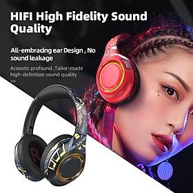 Wireless Bluetooth Headset HiFi Bass with Detachable Mic for Xbox PC